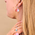 Lavande | Argent sterling 925 | Boucles d'oreilles créoles en forme de galets de verre de sirène
